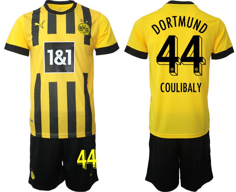 Men 2022-2023 Club Borussia Dortmund home yellow #44 Soccer Jersey